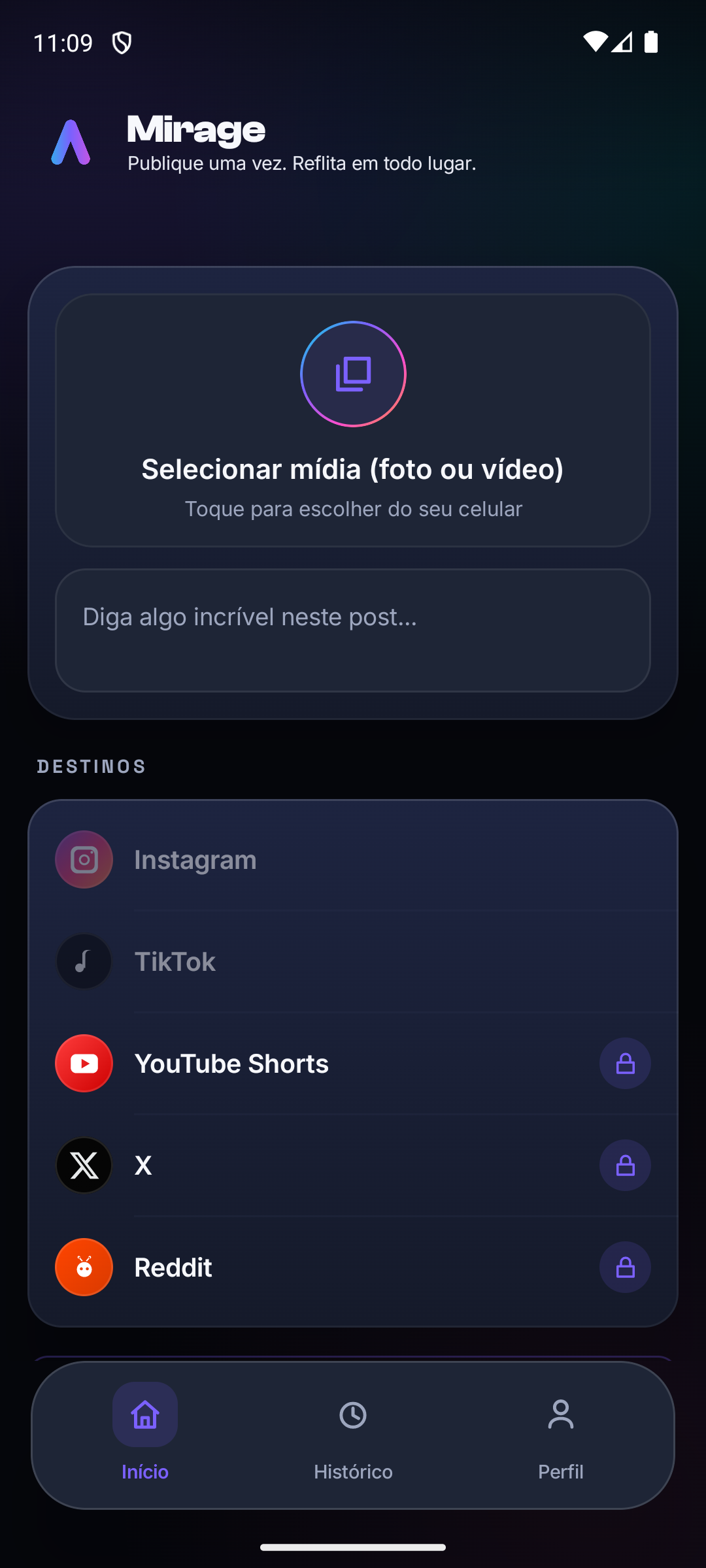 Tela do Mirage