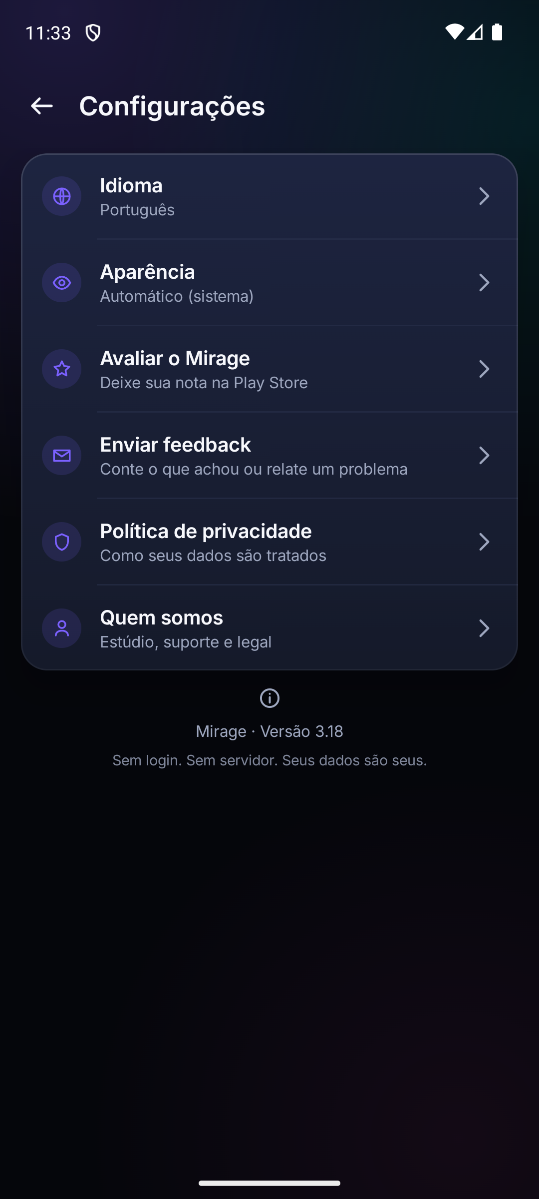 Compartilhar para o Mirage